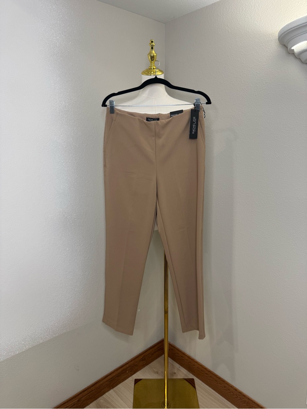 Rachel Zoe Mel Slim Ankle Pants Size 10 Tan Beige NWT Stretch